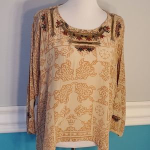 Johnny Was 100% Silk Top